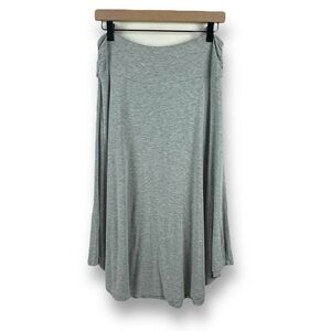 Artisan NY Women's M Pull On‎ Midi Skirt Gray Casual Basic Lounge Comfy Relaxed